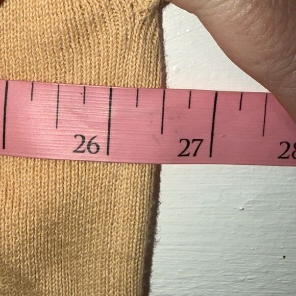 Vintage Lands’ End Tan Cotton Cardigan Button Front Pockets Women’s XL - Picture 10 of 11